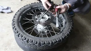 How to change a tire on a crf250l rally