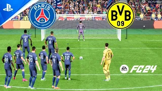 FC 24 | PSG vs Borussia Dortmund | UCL Semi Final | Ronaldo Messi Mbappe ALL STARS Penalty Shootout