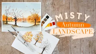 Easy Autumn Watercolour Landscape