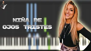 Belén Aguilera - Niña de ojos tristes | Instrumental Piano Tutorial / Partitura / Karaoke / MIDI