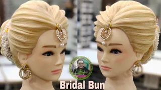 Bridal hairstyle 2019 /latest bridal hairstyle 2019/ Indian bridal hairstyle 2019/ easy bridal bun
