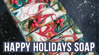 Happy Holidays Cold Process Soap Making | Royalty Soaps