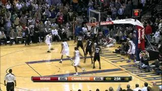 Bosh blocks, LeBron saves & finds Wade!