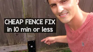 How to repair a fence post [Cheap fence fix!!!] Handyman fix (AMAZON LINK)