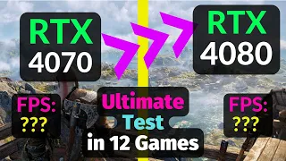 RTX 4070 vs RTX 4080 TEST in 12 GAMES / DLSS 3 / 1080p 1440p 4K / Ray Tracing / R9 7950X3D