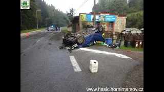 Hasiči HM 24.9.2020 Dopravní nehoda osobního automobilu - Svoboda nad Úpou