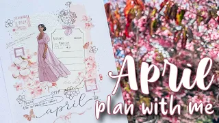 PLAN WITH ME | April 2023 Cherry Blossom Bullet Journal | ft. Notebook Therapy