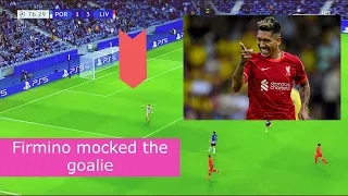 Firmino mocked the goalkeeper