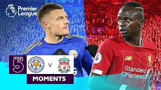 Leicester vs Liverpool | Top 5 Premier League Moments | Vardy, Mane, Salah