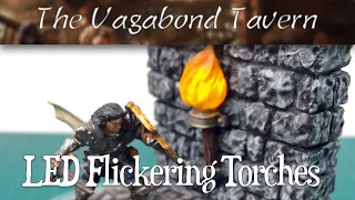 Tutorial | LED Flickering Torch Dungeon Wall Tile - Fat Dragon Games | D&D