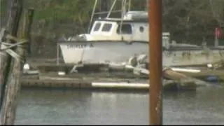 Tsunami west coast Brookings Oregon aftermath clean-up