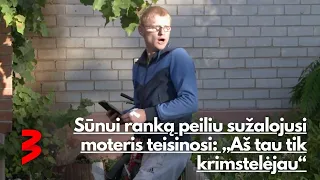 Sūnui ranką peiliu sužalojusi moteris teisinosi: „Aš tau tik krimstelėjau“