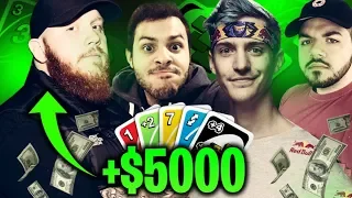 I MADE $5000 PLAYING UNO... NINJASHYPER IS BACK?! UNO W/ NINJA, MARCEL & COURAGE