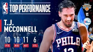 TJ McConnell Notches First Career Triple Double!