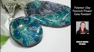 Polymer Clay Peacock Flower Cane - Jewelry Making Tutorial - How To Make Jewelry