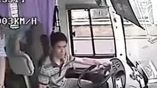 Shocking bus crash caught on tape in China