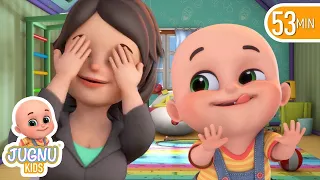 👦Peek a Boo 2+ Zigaloo Dance and More Best Kids Songs And Nursery Rhymes Jugnu Kids | Joy Joy