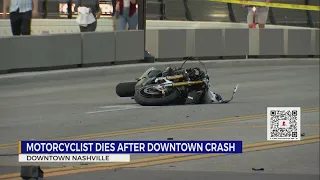 Motorcyclist killed in crash near Broadway Bridge in downtown Nashville