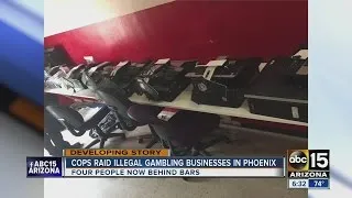 Two illegal gambling businesses busted in Phoenix