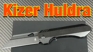 Kizer Huldra reverse tanto titanium frame lock folder !   Mason Hayes design !