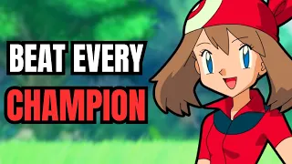 Can May Beat Every Pokemon Champion?