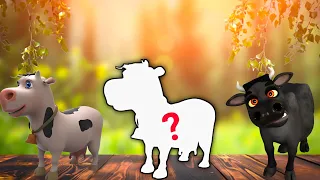 CUTE ANIMALS Black Vs White Cow Puzzle