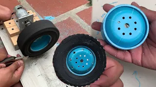 How to Make RC Car Tire / Wheel From PVC Pipe and Black Rubber - RC Truck Tire/Wheel 1/8 Scale