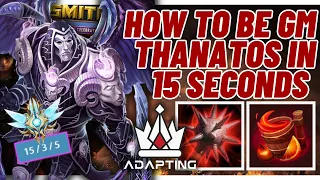 HOW TO BE GRANDMASTERS THANATOS IN 15 SECONDS - GM Ranked Conquest Jungle Pro SPL