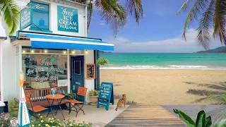 English Beach Cafe Ambience & Chill Bossa Nova Playlist to Study, Work, Seaside Coffee Shop ASMR