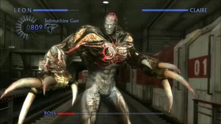 Resident Evil The Darkside Chronicles Part 9 Mr. X / G-Birkin Boss Fight