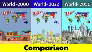 World 2000 vs World 2022 vs World 2050   Comparison   Past vs Present vs future