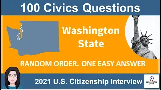 [Washington] 100 civics questions and answers for the US citizenship interview 2021 Washington