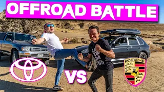 Overland Porsche Cayenne vs. Toyota Pickup $1000 Bet