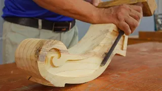 Extremely Ingenious Skills Curved Woodworking Craft Worker // Beautiful Wooden Tea Table Design Idea