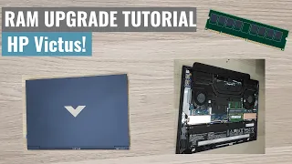 RAM Upgrade DIY Tutorial.  The reason why you need to upgrade your RAM? HP Victus, 16GB RAM.