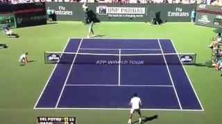 Juan Martin Del Potro vs Rafael Nadal Indian Wells Men's Final 2013 Amazing Point HD 1080p