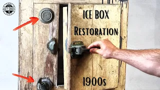 Primitive Fridge Restoration - Early 1900s Ice Box