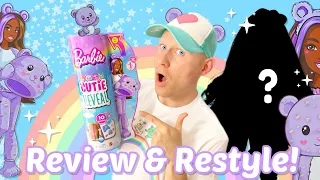 Barbie Cutie Reveal! 🧸💜✨ TEDDY BEAR! Review & Restyle! (fantasy series)