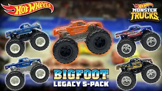 HOT WHEELS MONSTER TRUCKS BIGFOOT LEGACY 5-PACK!