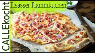 Original Flammkuchen Rezept aus dem Elsass - schnell und lecker