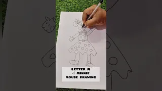 How to draw Minnie Mouse #shorts #short #youtubeshorts #shortvideo   #howtodraw #drawingtutorial