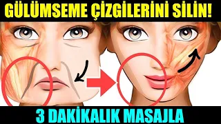 GÜNDE 3 DAKİKA BU MASAJI YAPARAK YÜZÜNÜZDEKİ GÜLME ÇİZGİLERİNİ SİLİN!