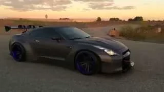 Canada First Liberty Walk Nissan GT-R R35 w/ ARMYTRIX GTR Full Exhaust Mods - Revs & Launch Control!