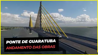 Ponte de Guaratuba e seus Acessos - Andamento dos Trabalhos com Imagens de Drone