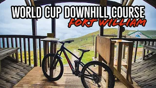 Fort William WC Downhill Track | Full Run with Crash!