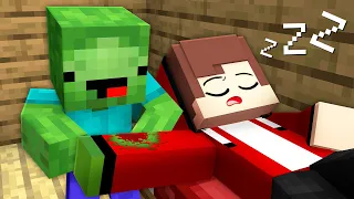 Why Zombie Mikey bite JJ in Minecraft Challenge Maizen!