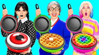 Défi De Cuisine Wednesday vs Grand-Mère | Gadgets de Cuisine et Astuces Parentales par TeenTeam