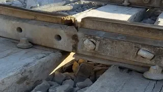 Bad joint track train rail