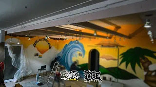 Painting a paradise for POKE PAO PAO | TOESER & IRIE | Lackliebe Hamburg