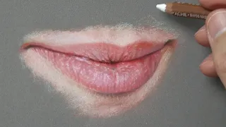 How to draw Realistic Lips using Pastel Pencils. Pastel Portrait Tips ~ Narrated Tutorial